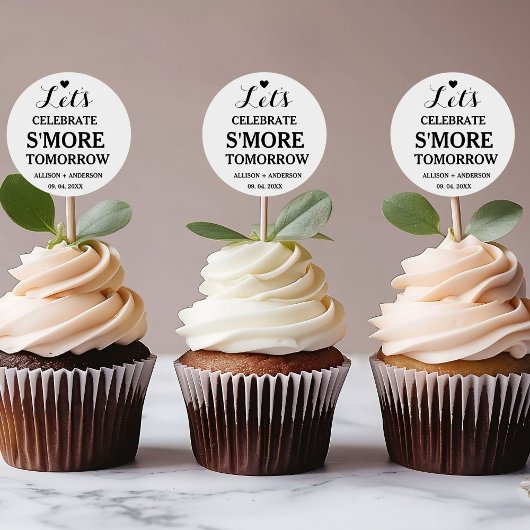 Sticker Rond Dîner de répétition Fêtons S'more Love