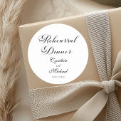 Sticker Rond Dîner de répétition Mariage de script moderne