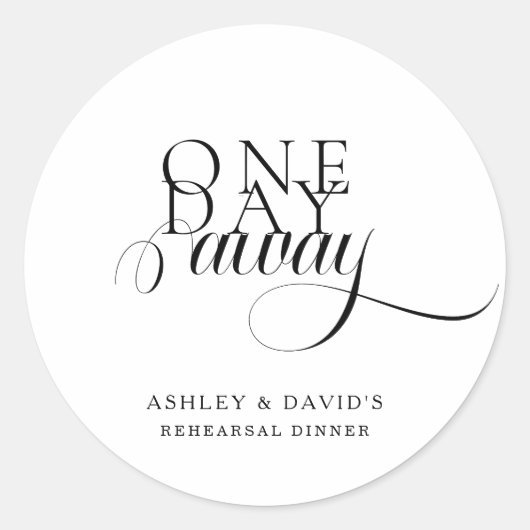 Sticker Rond Dîner de répétition moderne élégant  (Devant)