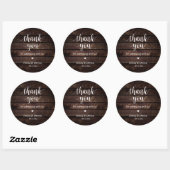 Sticker Rond Dîner Rustique moderne Mariage Merci Cadeaux (Feuille)