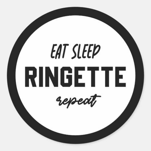 Sticker Rond Dîner Sleep Ringette Répéter Les Cadeaux Du Lecteu (Devant)