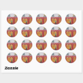 Sticker Rond "Diners en Ville" (Feuille)