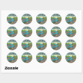 Sticker Rond Dingle Irlande (Feuille)