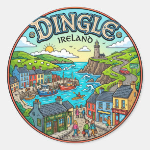 Sticker Rond Dingle Irlande