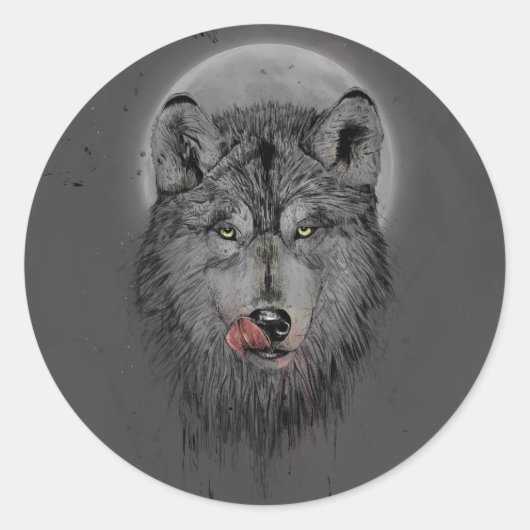 Sticker Rond Dinner time (dark version) (Devant)