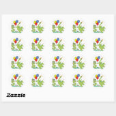 Sticker Rond Dino 5e anniversaire (Feuille)