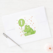 Sticker Rond Dino Baby 1er anniversaire (Enveloppe)