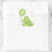 Sticker Rond Dino Baby 2e anniversaire (Sac)