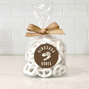 Sticker Rond Dino Dig Dinosaur Bones Excavation Anniversaire Tr