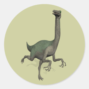 Sticker Rond Dino Dinosaur Gallimimus