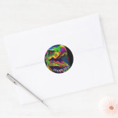 Sticker Rond Dino Happy T-Rex Happy Mail (Enveloppe)