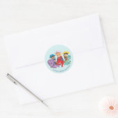 Sticker Rond Dino Ranch Friends Design (Enveloppe)