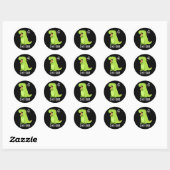 Sticker Rond Dino-sour Dinosaure Pun Dark BG (Feuille)