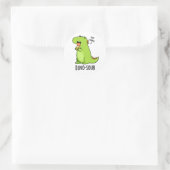 Sticker Rond Dino-sour Funny Dinosaur Pun (Sac)