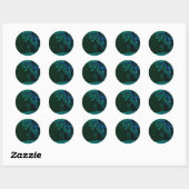 Sticker Rond Dino vert (Feuille)