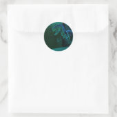 Sticker Rond Dino vert (Sac)