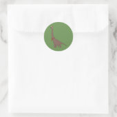 Sticker Rond dinosaur à long cou marron de Noël illusima (Sac)