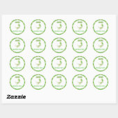 Sticker Rond Dinosaur Anniversaire Cupcake Toppers/Stickers (Feuille)