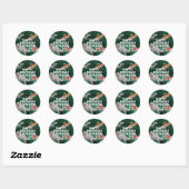 Sticker Rond Dinosaur Anniversaire Dino Jurassic Trex Boy (Feuille)
