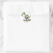 Sticker Rond Dinosaur Aquarelle Merci (Sac)