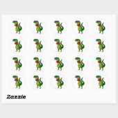 Sticker Rond Dinosaur Love (Feuille)