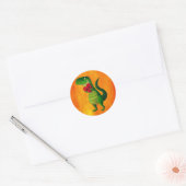 Sticker Rond Dinosaur Love (Enveloppe)