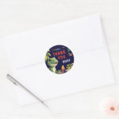 Sticker Rond Dinosaur Merci (Enveloppe)