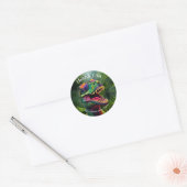 Sticker Rond Dinosaur Merci enfants Jungle (Enveloppe)