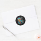 Sticker Rond Dinosaur T Rex Happy Pi Day Funny Math Cadeau Nerd (Enveloppe)