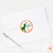 Sticker Rond Dinosaur Trois Rex Anniversaire Fête Favoriser Sti (Enveloppe)