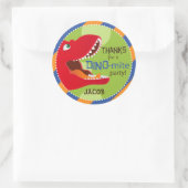Sticker Rond Dinosaur Tyrannosaurus Rex Anniversaire Cupcake To (Sac)