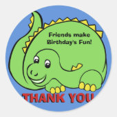 Sticker Rond Dinosaure (Devant)