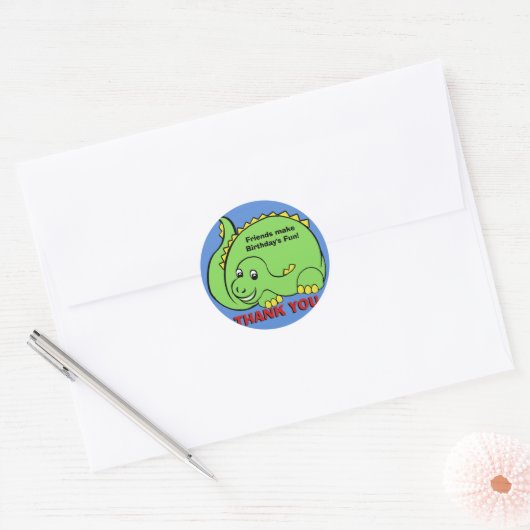 Sticker Rond Dinosaure (Enveloppe)