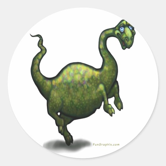 Sticker Rond Dinosaure (Devant)