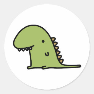 Sticker Rond Dinosaure