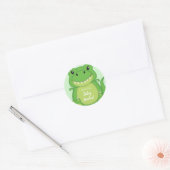 Sticker Rond Dinosaure Baby shower T-Rex (Enveloppe)