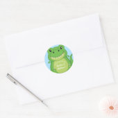 Sticker Rond Dinosaure Baby shower T-Rex (Enveloppe)