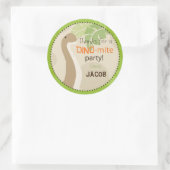 Sticker Rond Dinosaure Brontosaurus Topkaphyloïde de la ciboule (Sac)