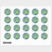Sticker Rond Dinosaure Fun (Feuille)