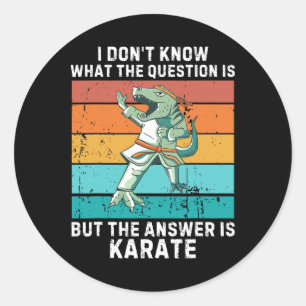 Sticker Rond Dinosaure Je ne sais pas La question est la répons