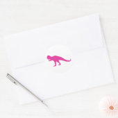 Sticker Rond Dinosaure rose (Enveloppe)