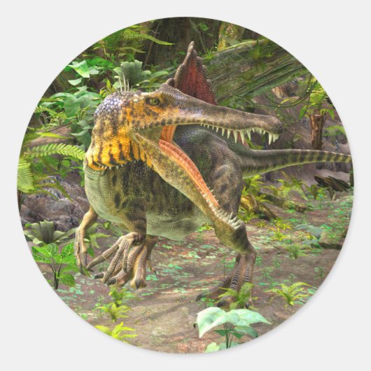 Sticker Rond Dinosaure Spinosaurus (Devant)