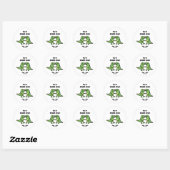 Sticker Rond Dinosaure Valentines (Feuille)