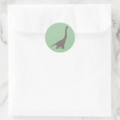 Sticker Rond Dinosaure vert illusima (Sac)