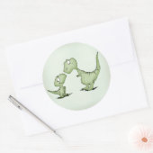 Sticker Rond Dinosaures (Enveloppe)