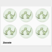 Sticker Rond Dinosaures (Feuille)