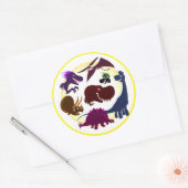 Sticker Rond Dinosaures (Enveloppe)