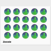 Sticker Rond Dinosaures Rock (Feuille)