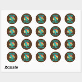 Sticker Rond Dinosaurs Didn't Read Now They Are Extinct (Feuille)