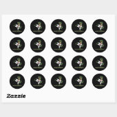 Sticker Rond Dinosaurus Karaté Funny Karatesaurus T-rex Graphiq (Feuille)